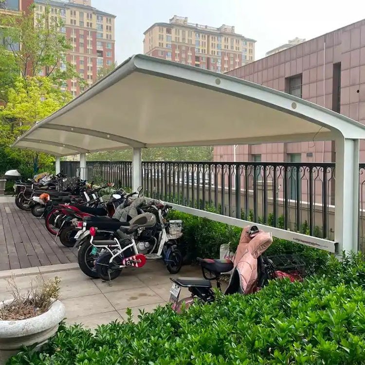 温泉县膜结构电动车棚